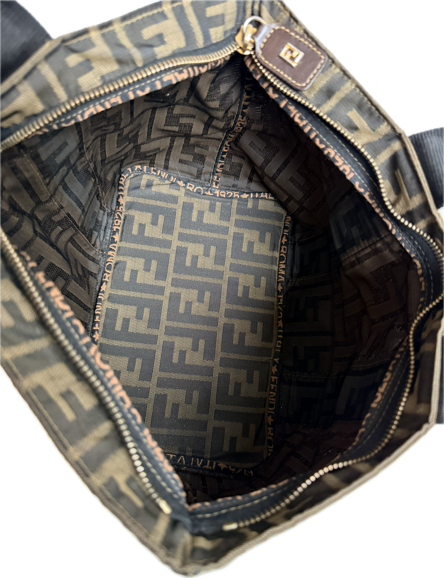Vintage Fendi Mini Zucca Canvas Tote Bag - Roma 1925 Edition