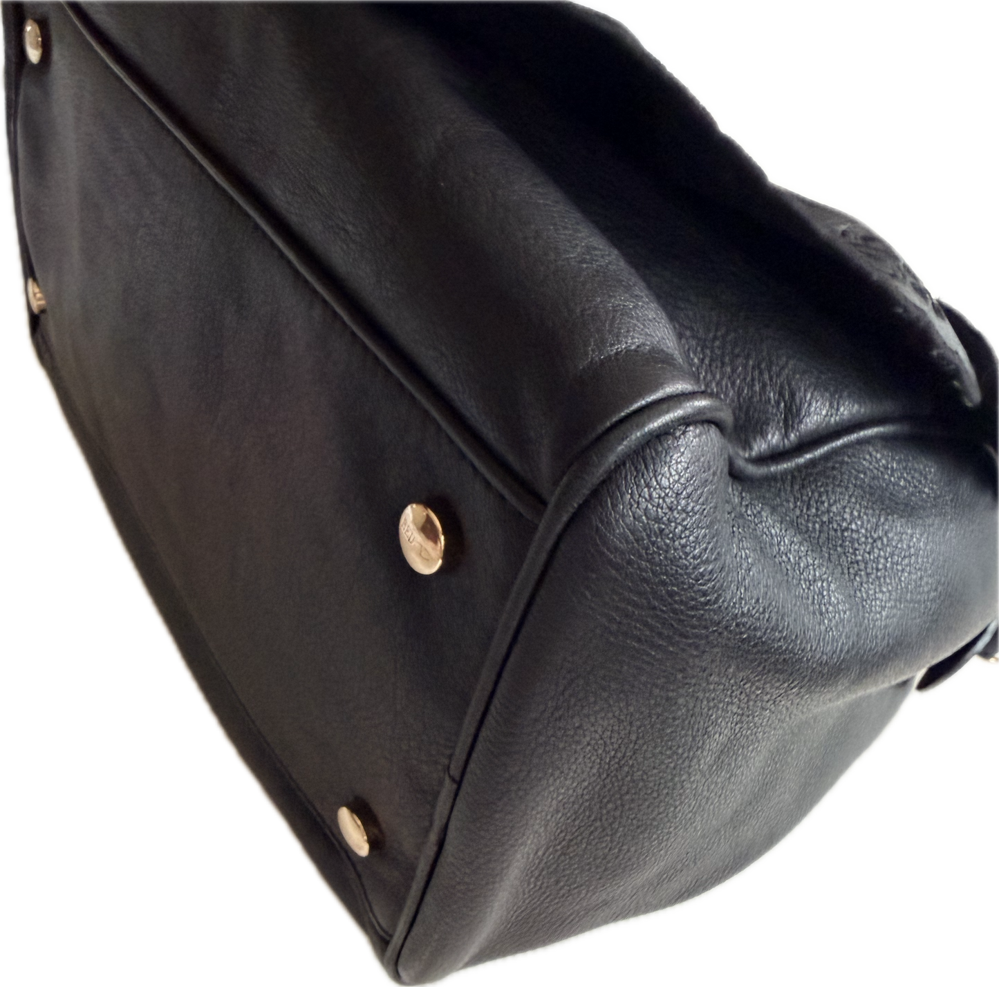 Pre-loved RED Valentino Black Leather Bow Shoulder Bag