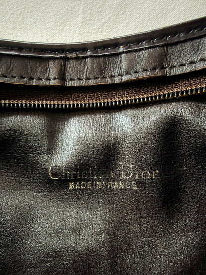 Vintage Christian Dior Oblique Canvas Shoulder Bag - Brown Monogram