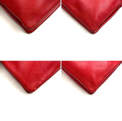 Celine Trio Large Leather Crossbody Bag in Red