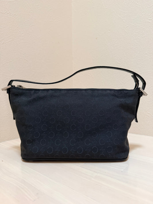 CELINE Pre-Owned Black C Macadam Hobo Bag / Pochette