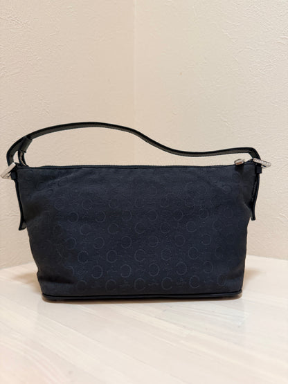 CELINE Pre-Owned Black C Macadam Hobo Bag / Pochette