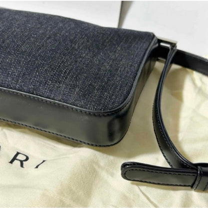 Bvlgari Logo Mania Mini Denim Shoulder Bag - Black Vintage Pochette