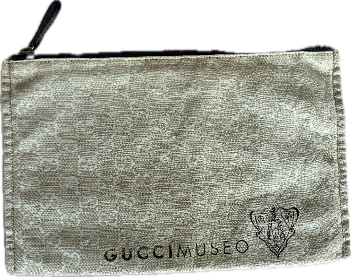RARE Limited Edition GUCCI MUSEO GG Canvas Zip Pouch Clutch