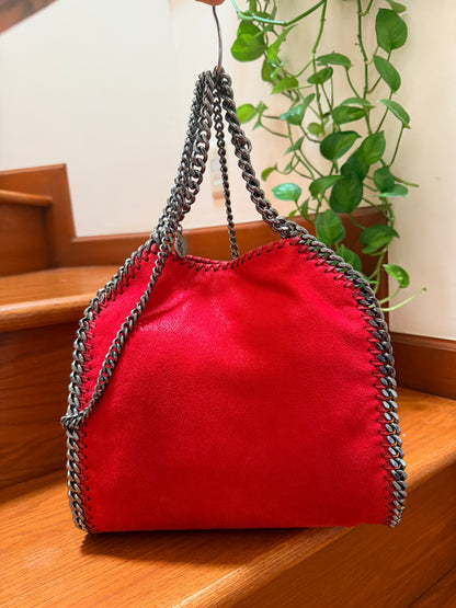Stella McCartney Red Falabella Mini Tote Bag