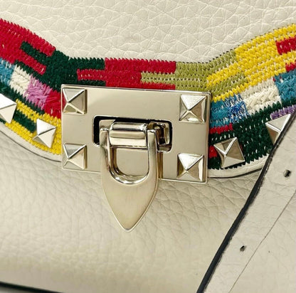 Valentino Garavani Rockstud Medium „Ethnic/Native Camo” Frame Flap Bag