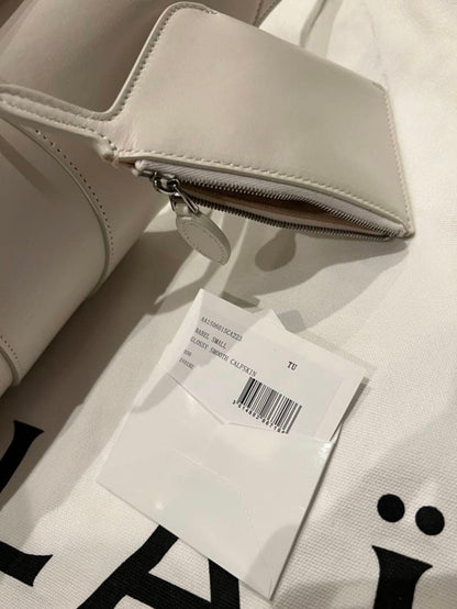 Brand New ALAÏA White Leather Small Babel Shoulder Bag Unused With Pouch