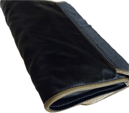 Yves Saint Laurent Vintage Black Satin Rope Shoulder Bag with Interior Mirror