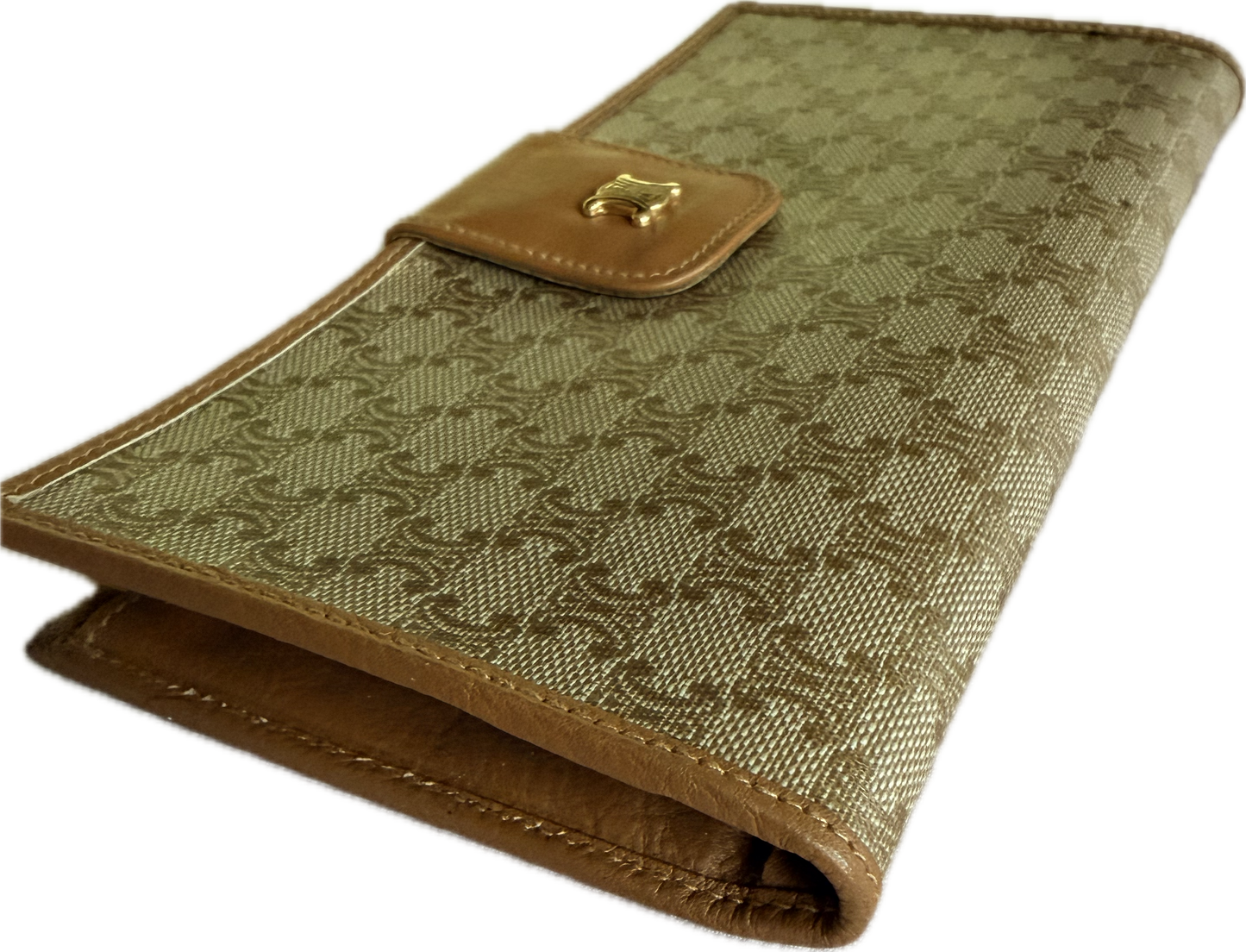 Authentic Vintage CELINE Macadam Triomphe Kisslock Long Wallet
