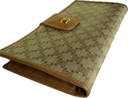 Authentic Vintage CELINE Macadam Triomphe Kisslock Long Wallet