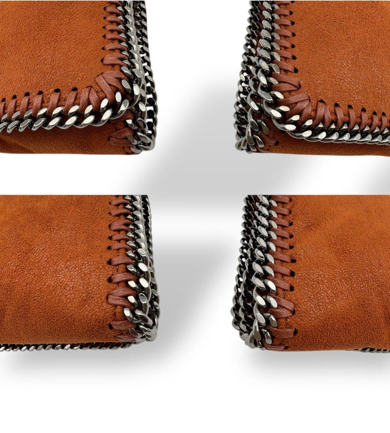 Stella McCartney Falabella Chain Crossbody Bag Rust Orange with Dust Bag & Card