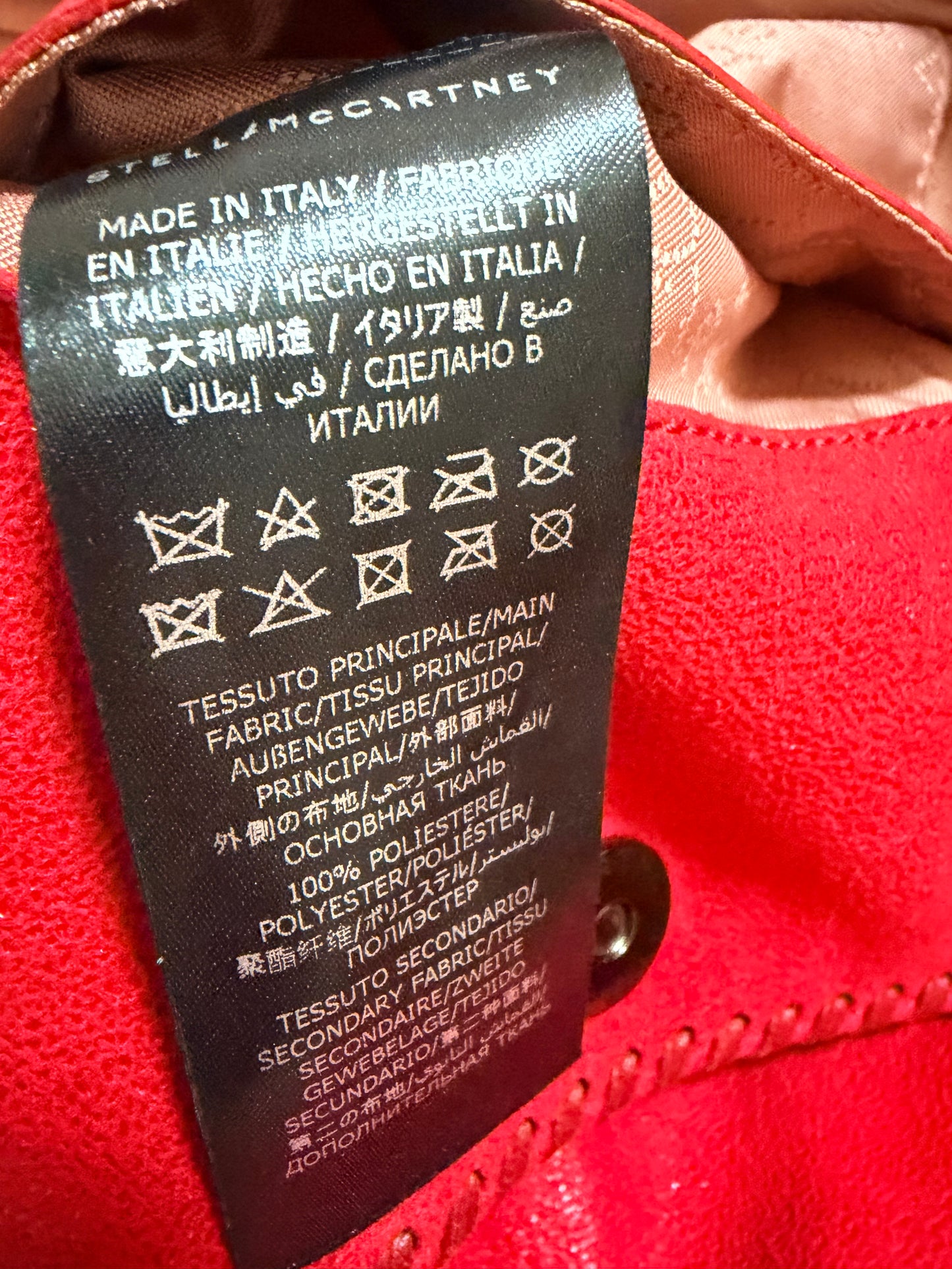 Stella McCartney Red Falabella Mini Tote Bag