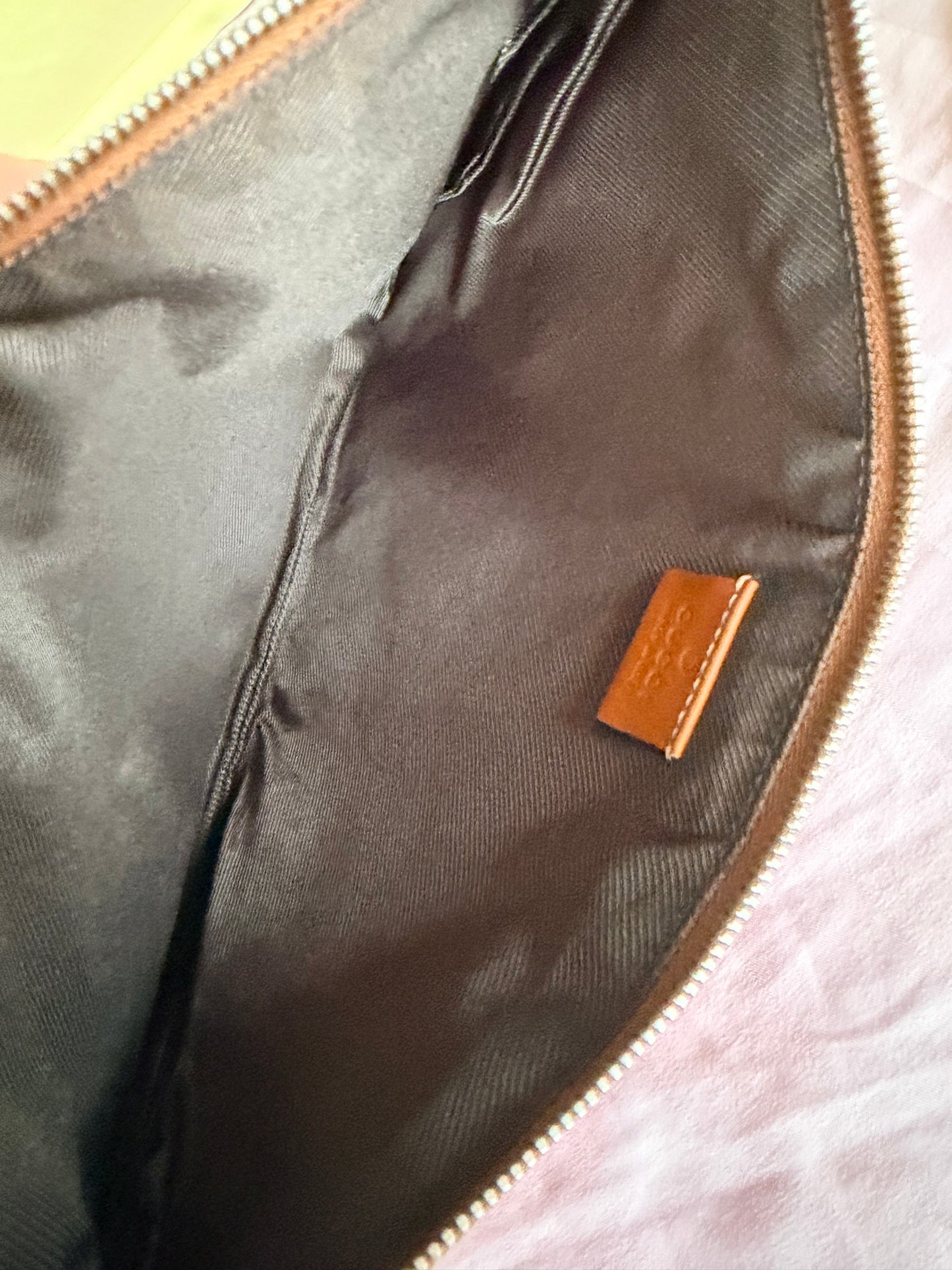 Authentic Vintage GUCCI GG Nylon Monogram Zip Clutch Pouch