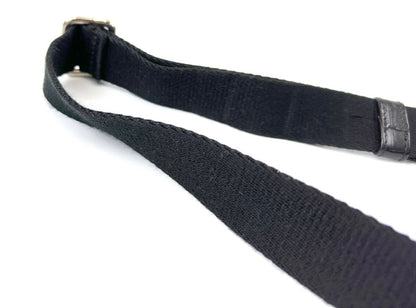 Dolce & Gabbana Black Nylon & Leather Logo Plaque Belt Bag