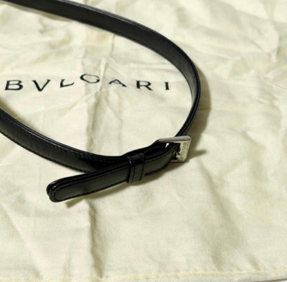 Bvlgari Logo Mania Mini Denim Shoulder Bag - Black Vintage Pochette