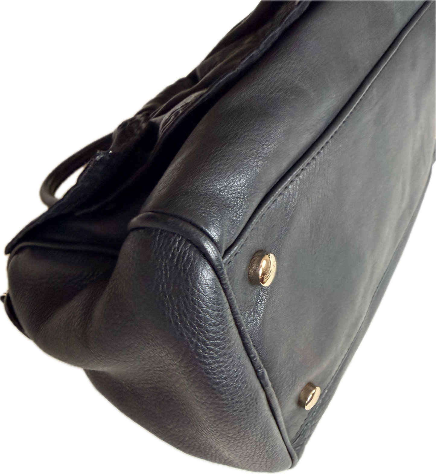 Pre-loved RED Valentino Black Leather Bow Shoulder Bag