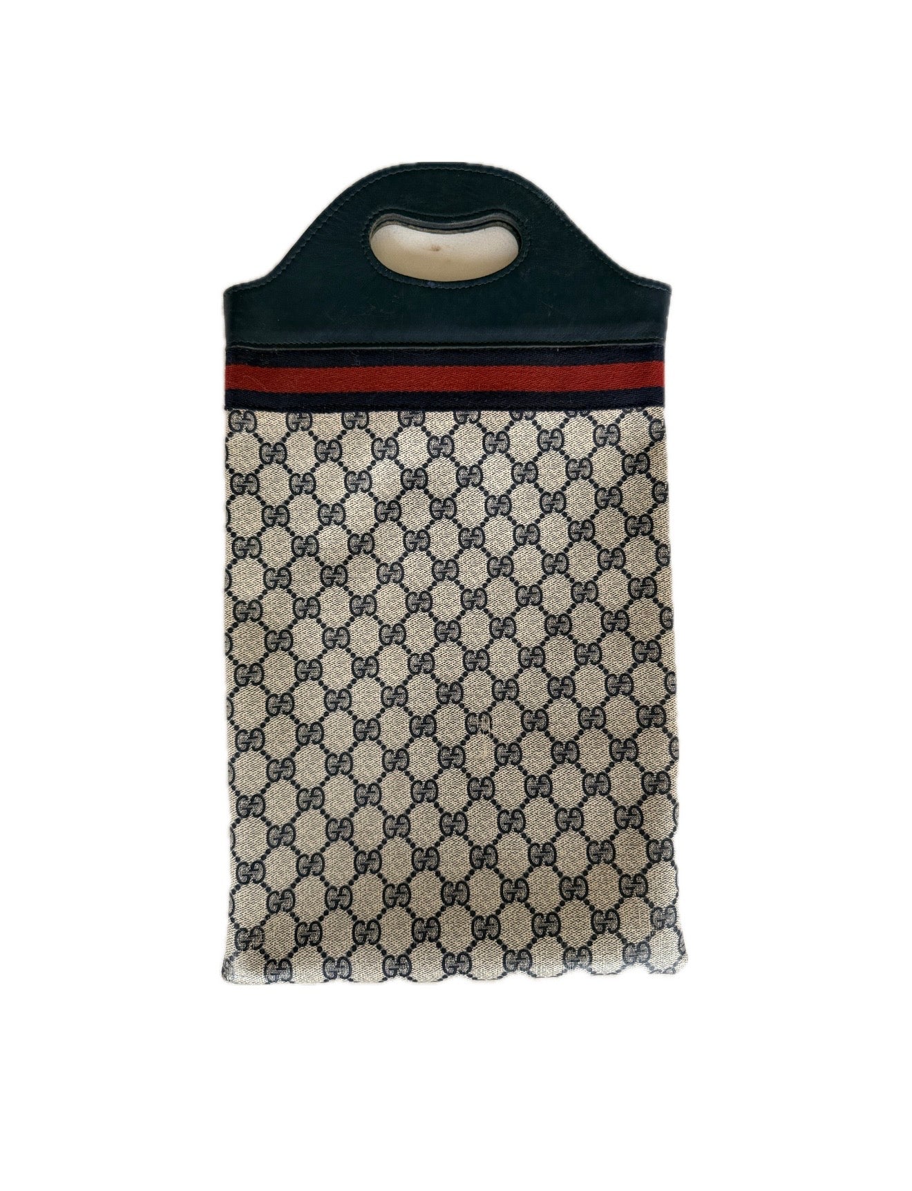Vintage Gucci GG Supreme Sherry Line Tote Bag - Navy Monogram