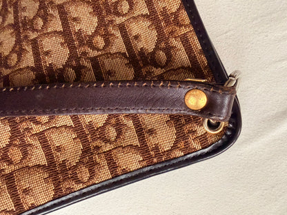 Vintage Christian Dior Oblique Canvas Shoulder Bag - Brown Monogram
