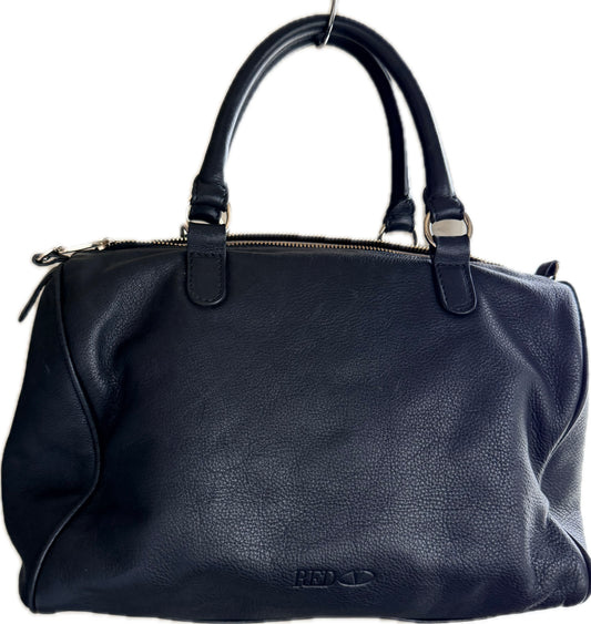 Pre-loved RED Valentino Black Leather Bow Shoulder Bag