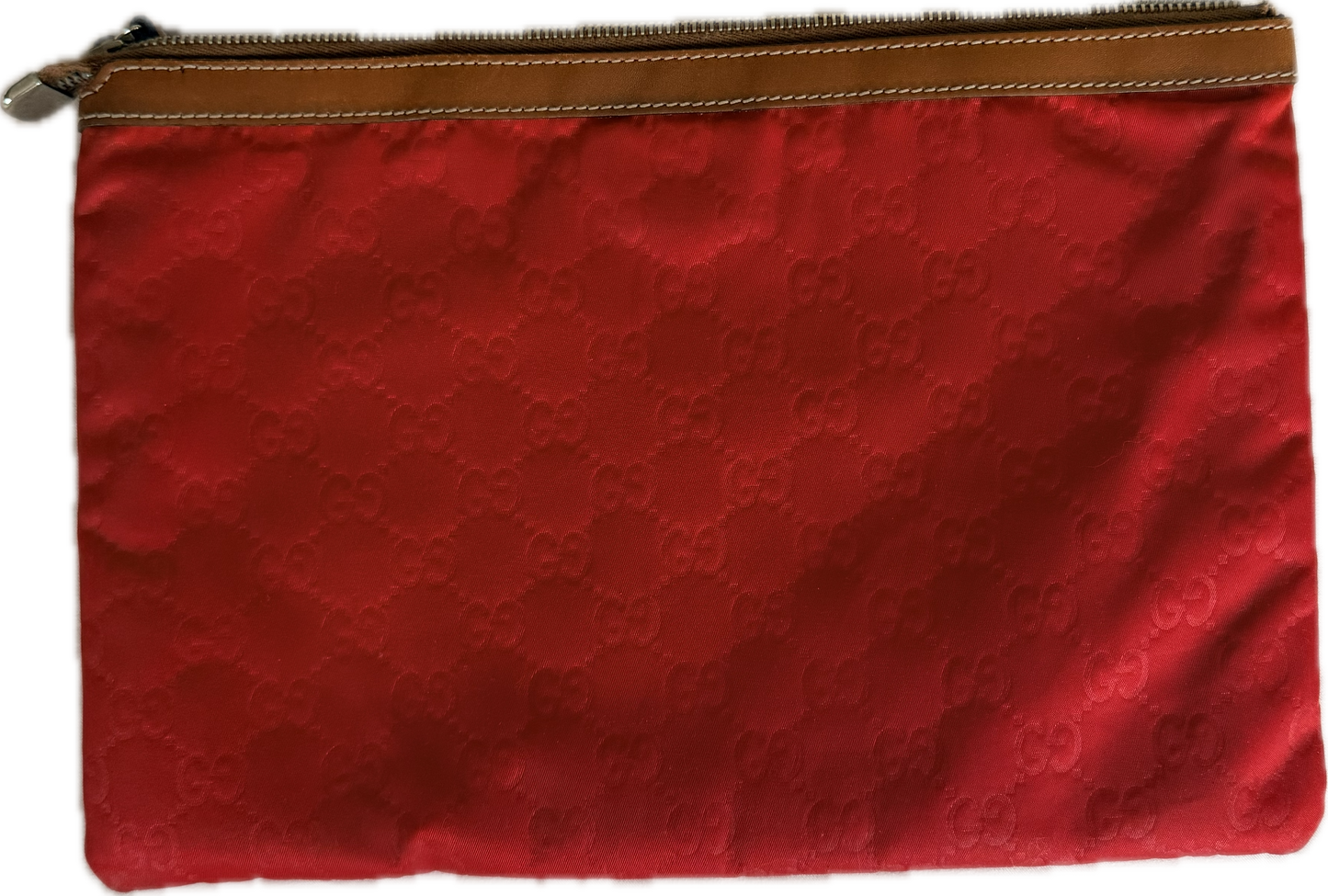 Authentic Vintage GUCCI GG Nylon Monogram Zip Clutch Pouch