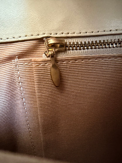 Vintage Valentino Garavani Ivory Leather Top Handle Bag
