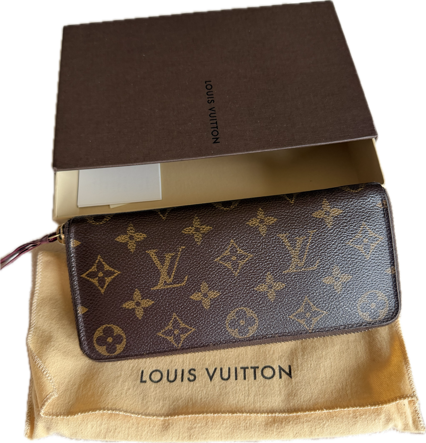 Louis Vuitton Monogram Zippy Wallet with Original Box & Dust Bag