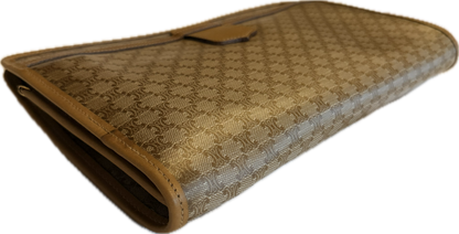 Vintage Celine Macadam Monogram Medium Clutch Bag - Brown