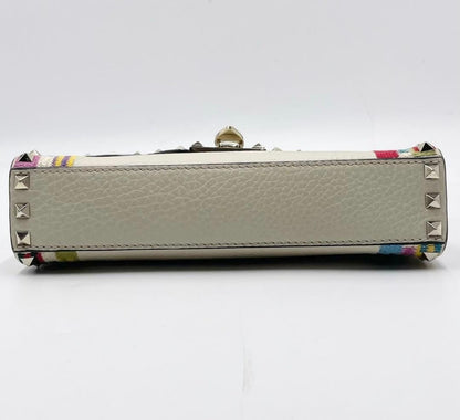Valentino Garavani Rockstud Medium „Ethnic/Native Camo” Frame Flap Bag