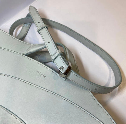 Brand New ALAÏA Mint Blue Leather Khaima Small Shoulder Bag