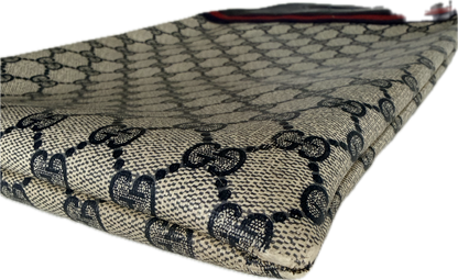 Vintage Gucci GG Supreme Sherry Line Tote Bag - Navy Monogram