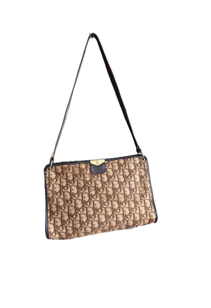 Vintage Christian Dior Oblique Canvas Shoulder Bag - Brown Monogram