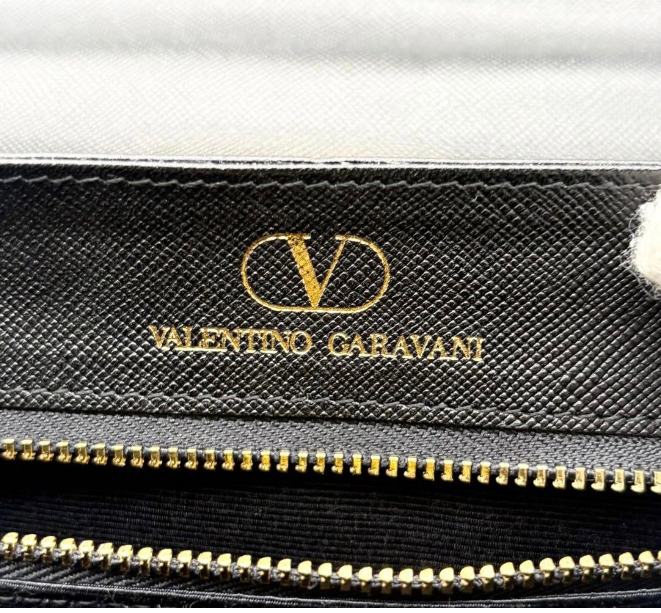 Vintage Valentino Garavani Black Leather Top Handle Bag with Crossbody Strap