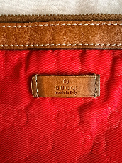 Authentic Vintage GUCCI GG Nylon Monogram Zip Clutch Pouch