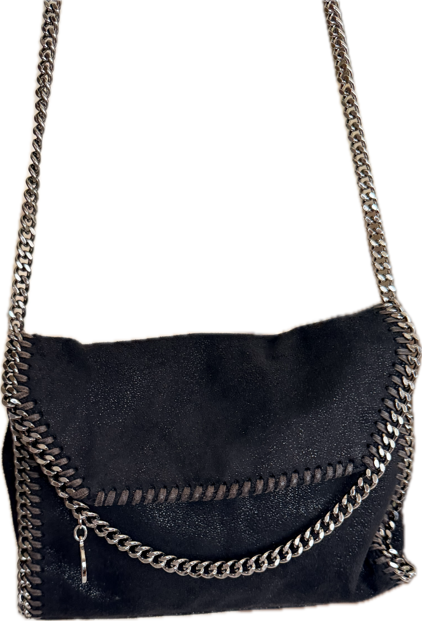 Stella McCartney Falabella Fold-Over Tote Bag - Black / Dark Grey