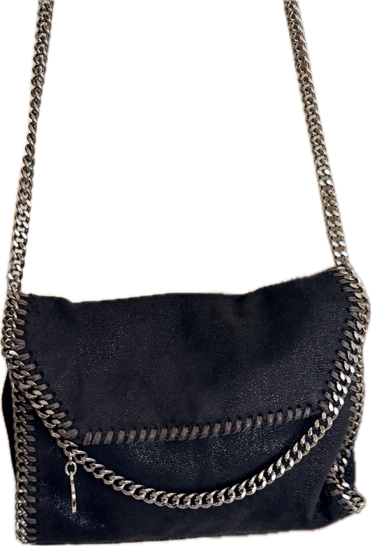 Stella McCartney Falabella Fold-Over Tote Bag - Black / Dark Grey