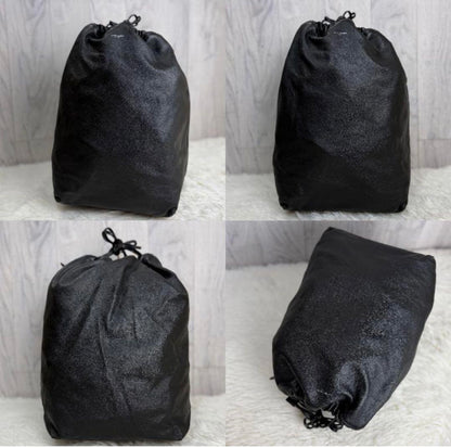 Saint Laurent Teddy Perforated Nappa Leather Shopping Tote Bag Black with Pouches