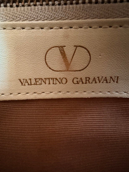 Vintage Valentino Garavani Ivory Leather Top Handle Bag