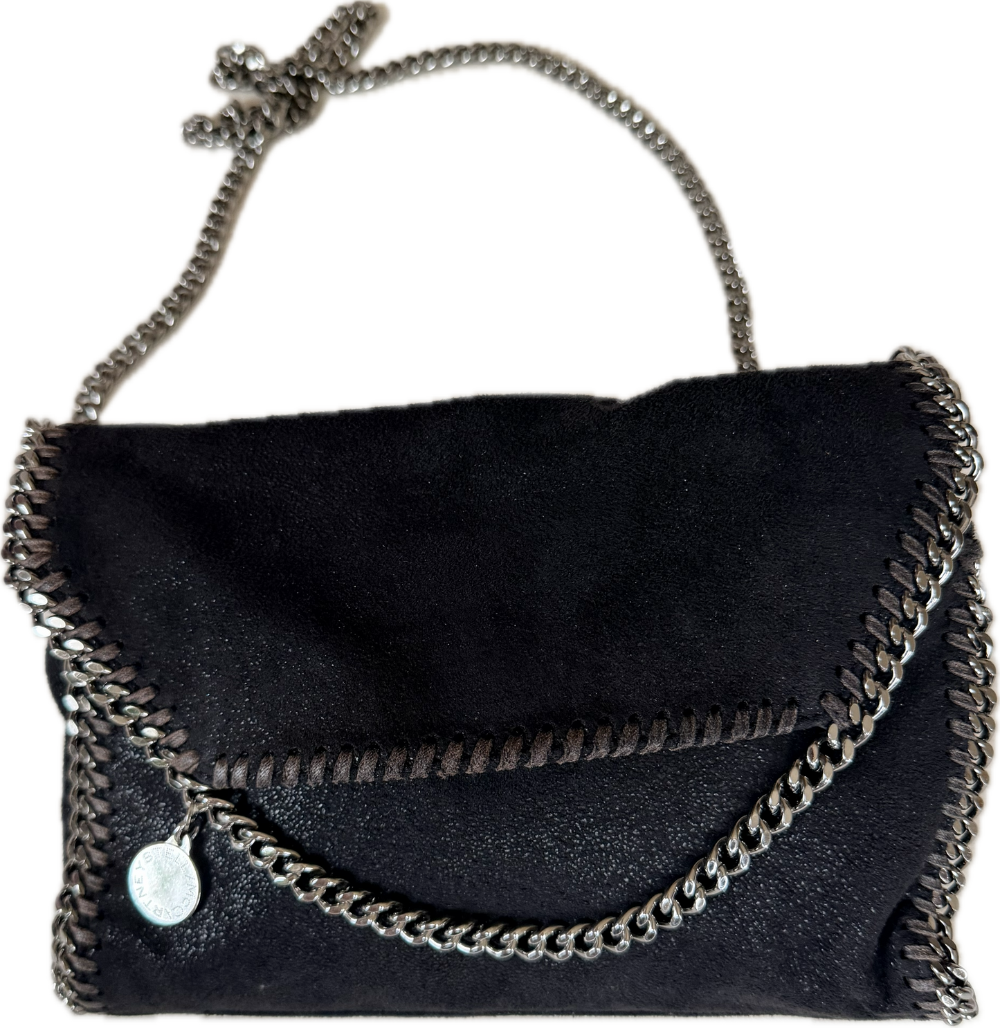 Stella McCartney Falabella Fold-Over Tote Bag - Black / Dark Grey