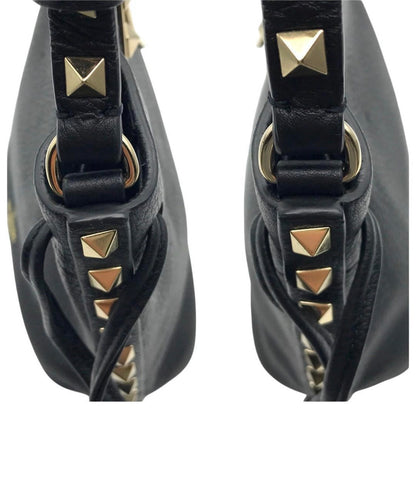 Valentino Garavani Rockstud Alcove Small Bucket Bag - Black Grained Leather
