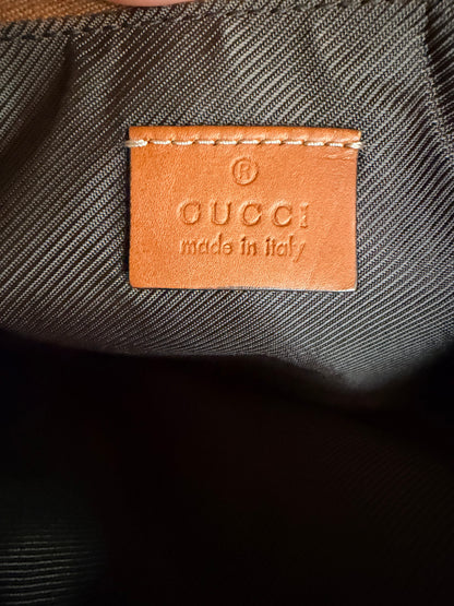 Authentic Vintage GUCCI GG Nylon Monogram Zip Clutch Pouch