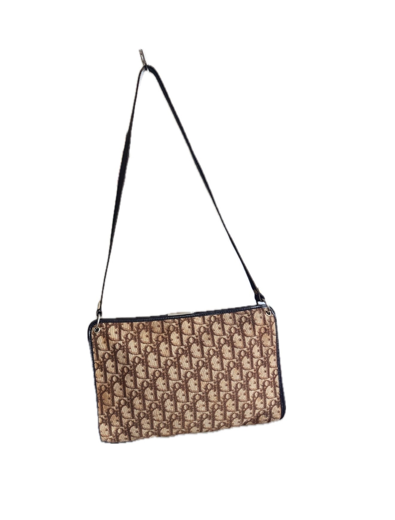 Vintage Christian Dior Oblique Canvas Shoulder Bag - Brown Monogram