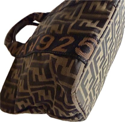 Vintage Fendi Mini Zucca Canvas Tote Bag - Roma 1925 Edition