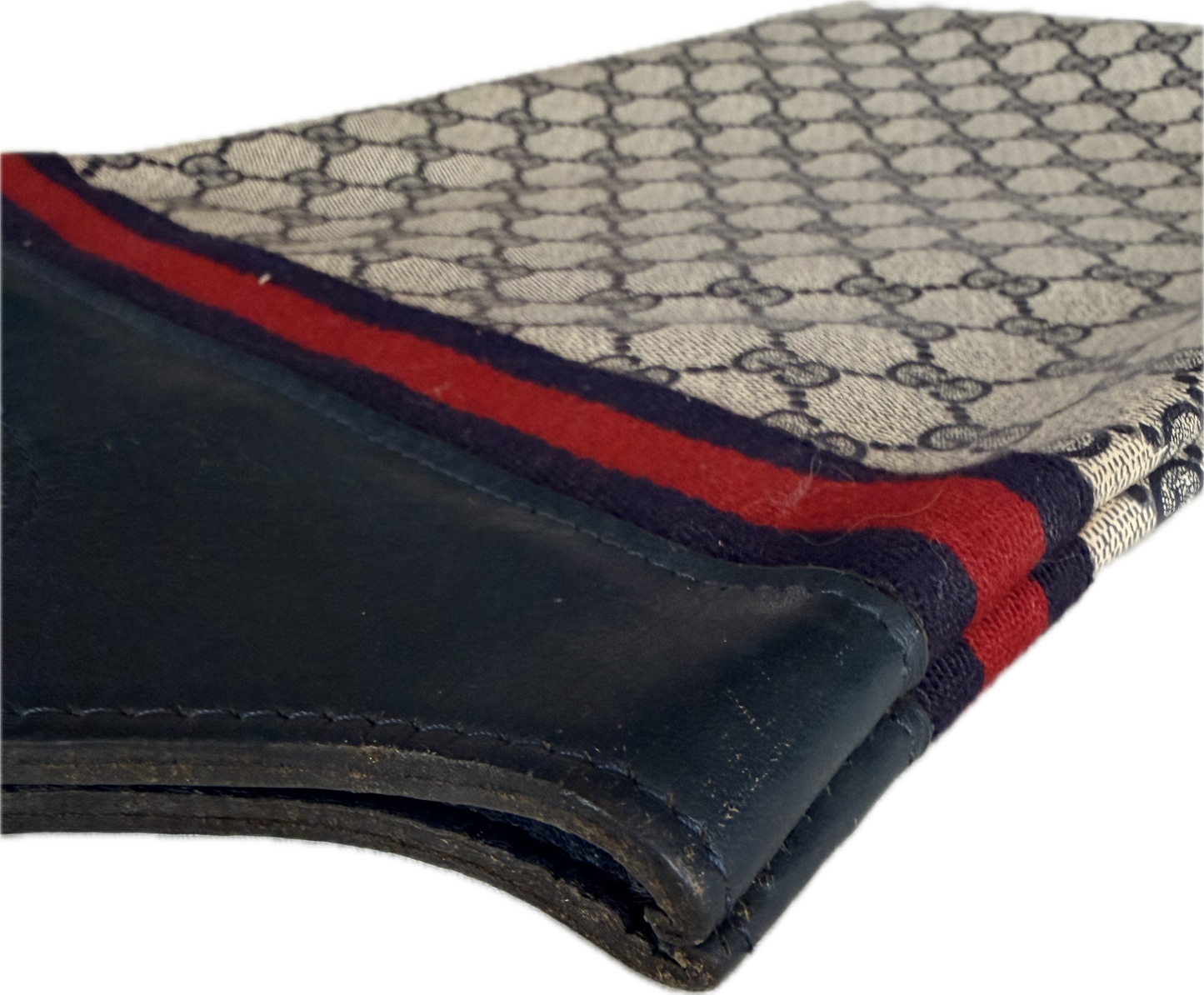 Vintage Gucci GG Supreme Sherry Line Tote Bag - Navy Monogram