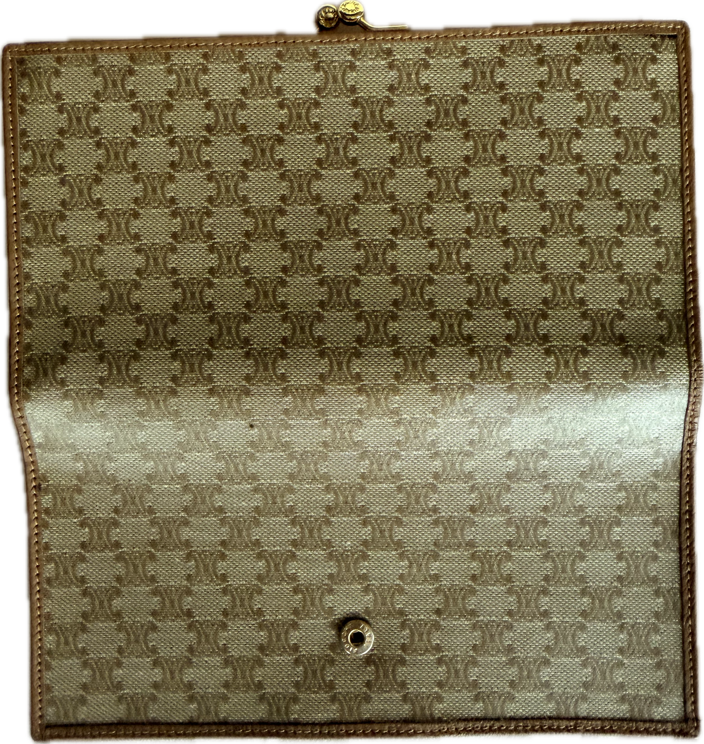 Authentic Vintage CELINE Macadam Triomphe Kisslock Long Wallet
