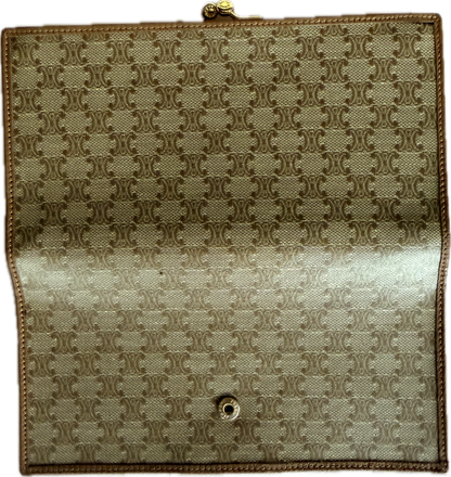 Authentic Vintage CELINE Macadam Triomphe Kisslock Long Wallet