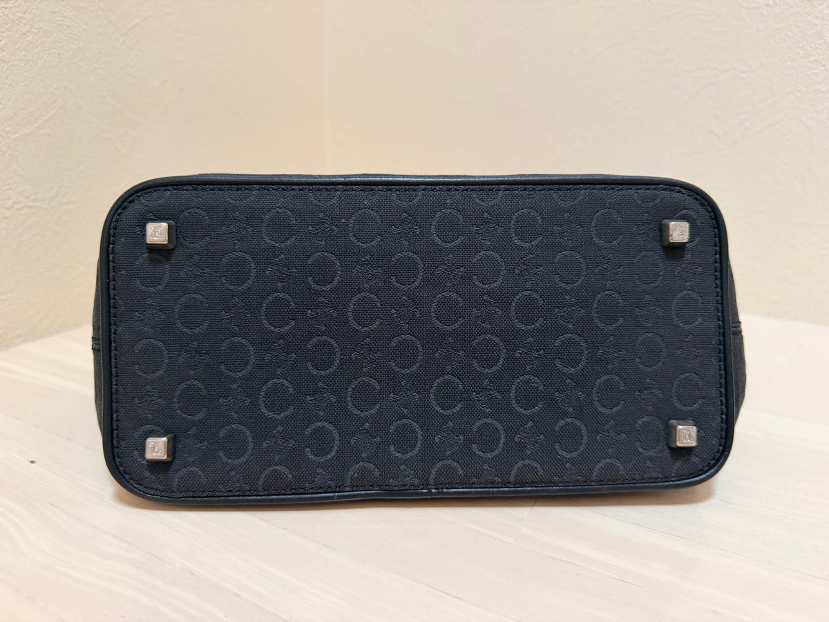 CELINE Pre-Owned Black C Macadam Hobo Bag / Pochette
