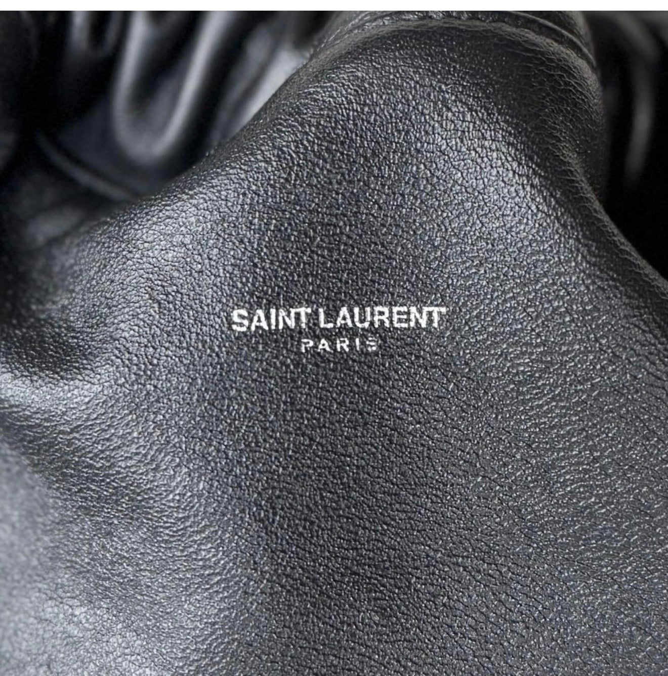 Saint Laurent Teddy Perforated Nappa Leather Shopping Tote Bag Black with Pouches