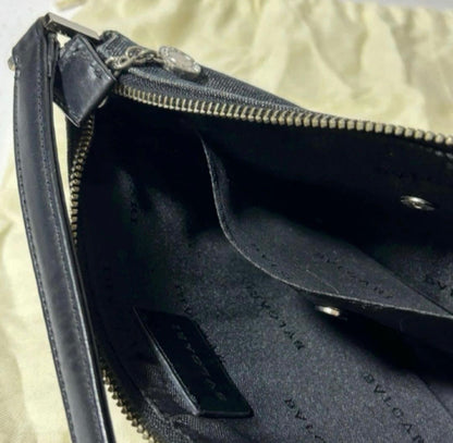 Bvlgari Logo Mania Mini Denim Shoulder Bag - Black Vintage Pochette