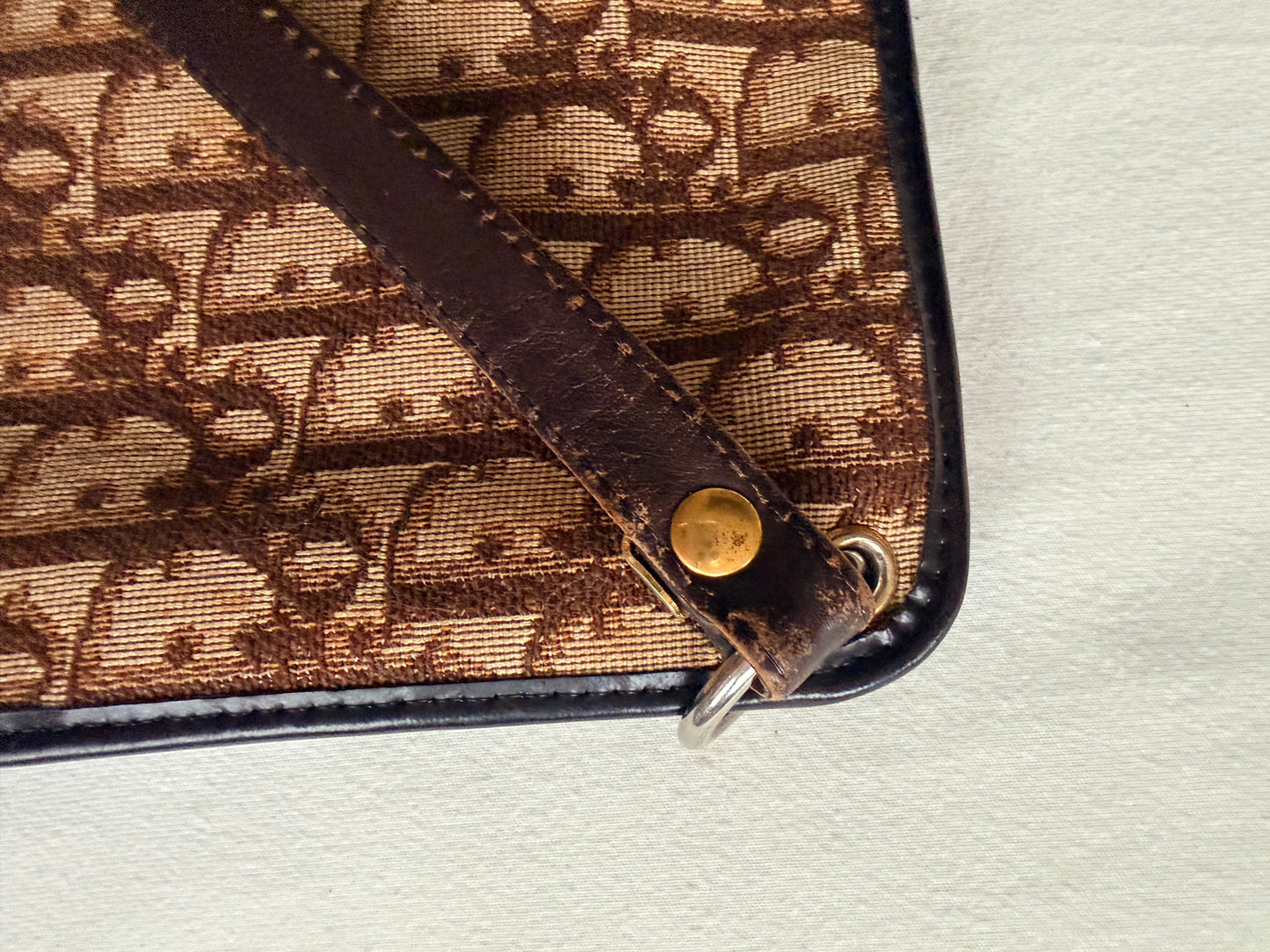 Vintage Christian Dior Oblique Canvas Shoulder Bag - Brown Monogram