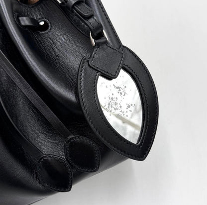 Authentic ALAÏA Black Leather Rose Marie Studded Bucket Bag Excellent Condition